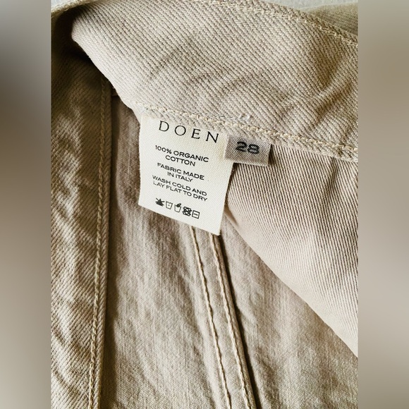 Doen 100% Organic Cotton Denim in Light Beige wash - Picture 2 of 5